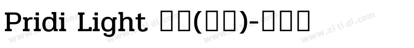 Pridi Light 亮体(西方)字体转换